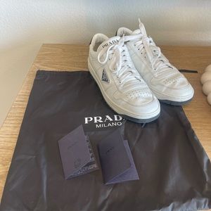 Prada downtown perforated women’s  sneakers. size 39.  Lightly worn.